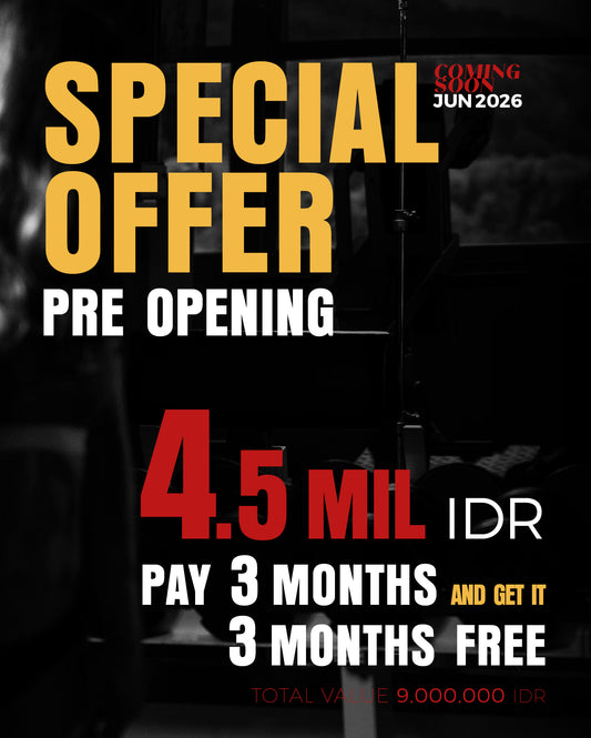 PRE-OPENING OFFER: 3+3 MONTHS